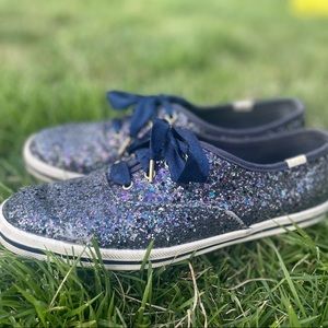 Kate Spade New York Champion Glitter Sneakers for KEDs Navy Women 7.5